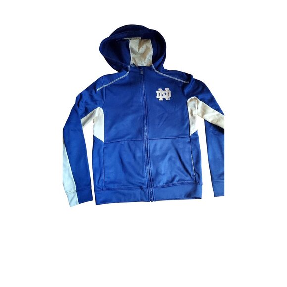 Gen2 Jackets & Blazers - Notre Dame Fighting Irish Womens Hoodie Jacket Blue Gold Small Zipper Pockets